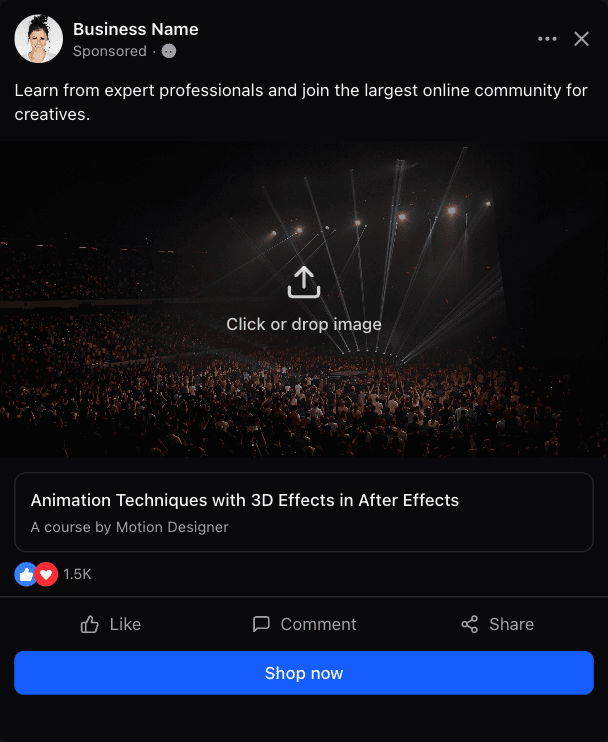 Facebook Sponsored Post with Media
