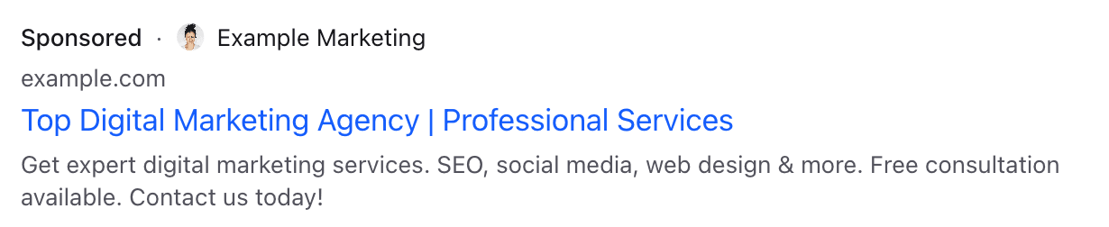Google Sponsored Result