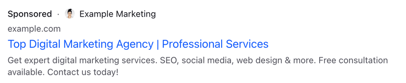 Google Sponsored Result