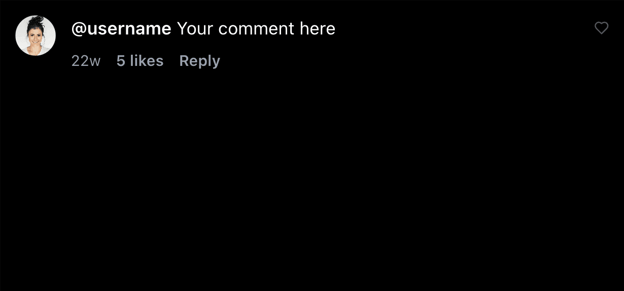 Instagram Comment