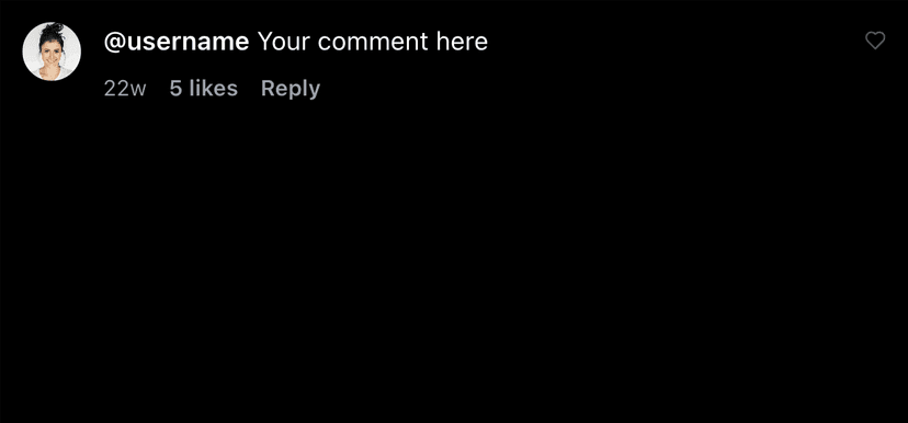 Instagram Comment
