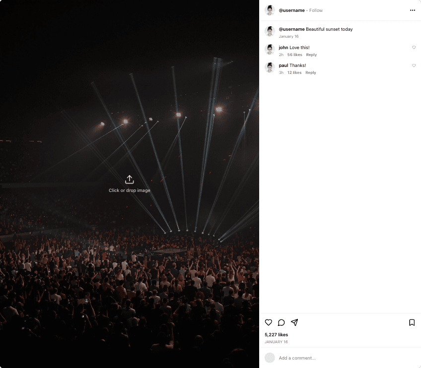 Instagram Post Modal