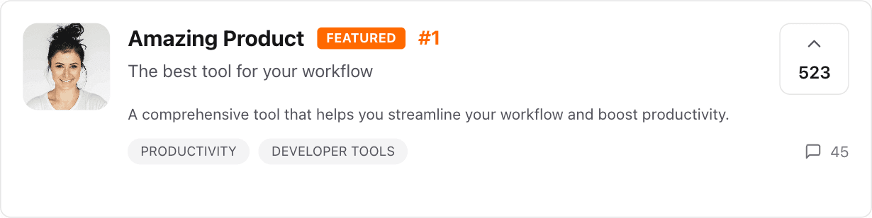 Product Hunt Product Page