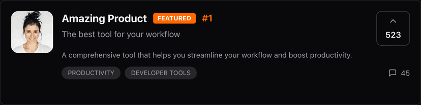 Product Hunt Product Page