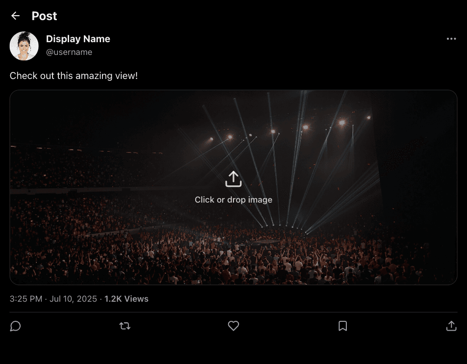 X Post Page with Media