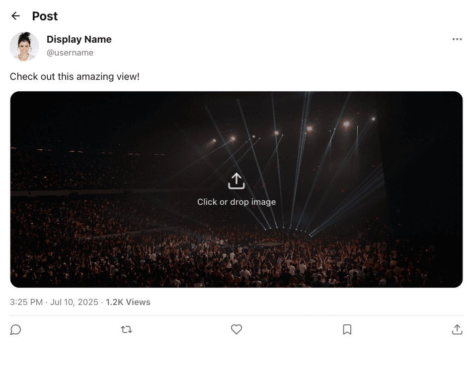X Post Page with Media