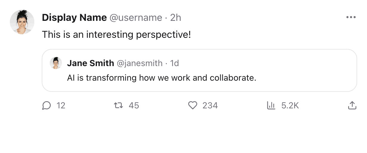 X Quoted Post