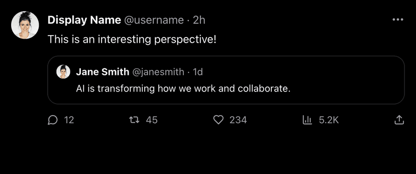 X Quoted Post